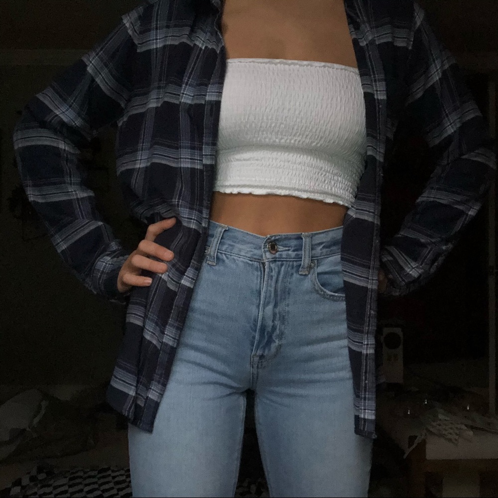Holister blue flannel